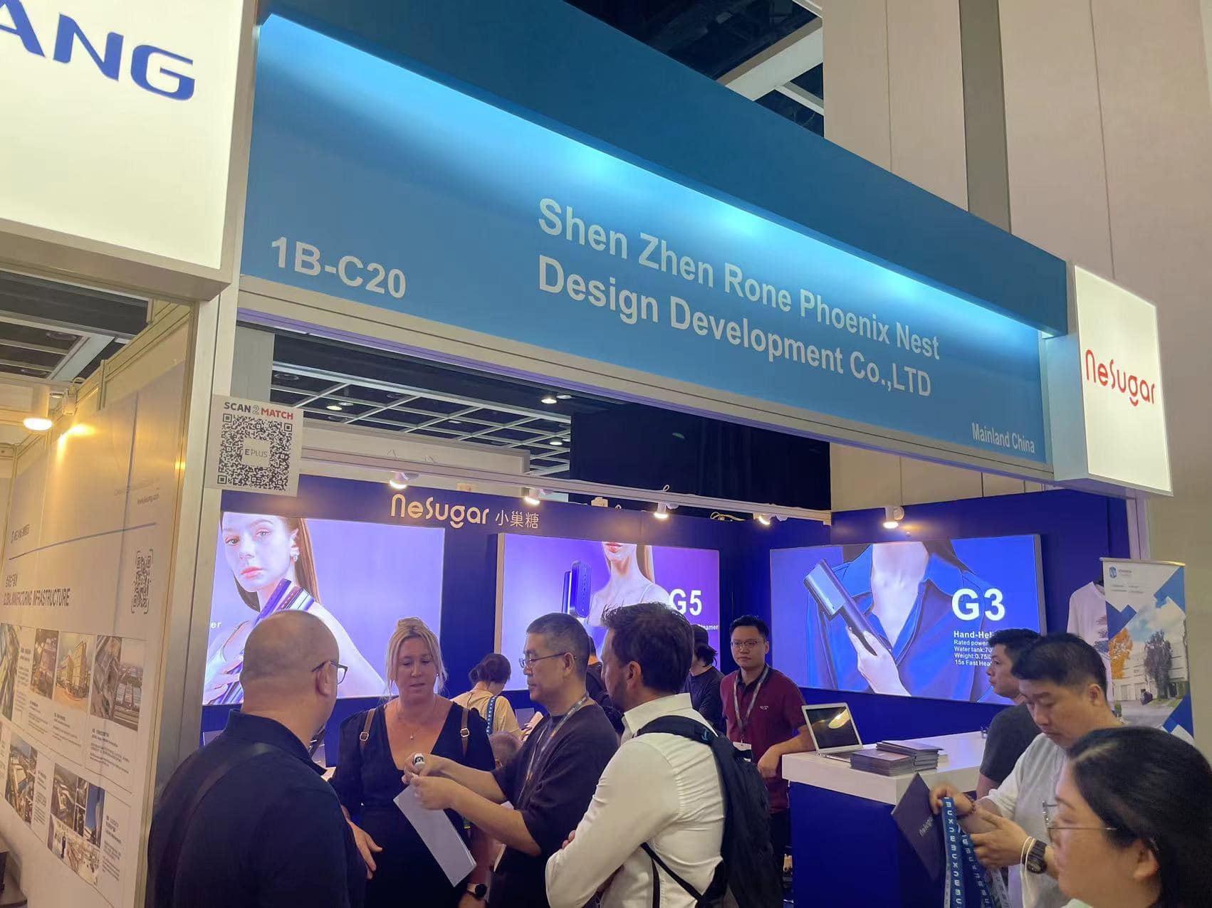 NeSugar Life at Canton Fair booth – Crowds interested in steamer products