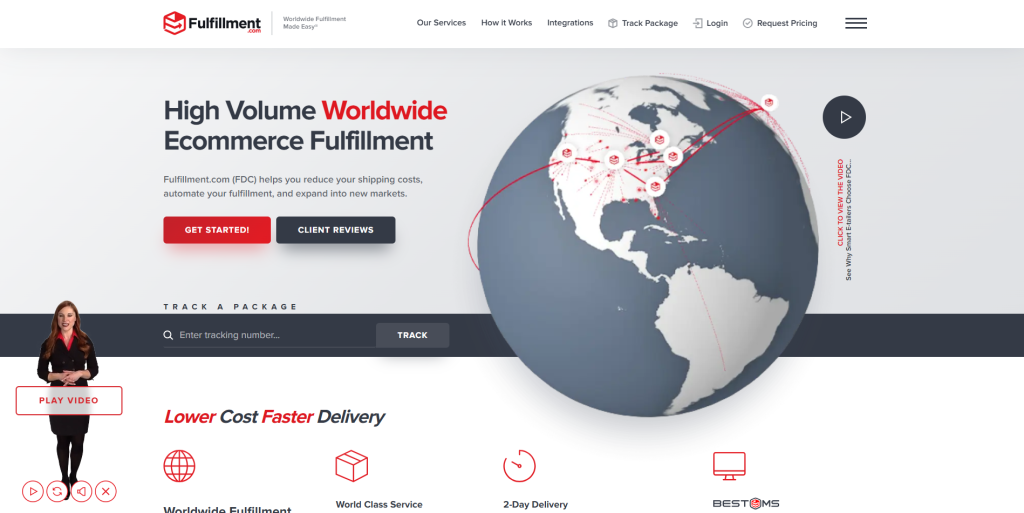 Screenshot of Fulfillment.com website highlighting global 3PL order fulfillment and cross-border eCommerce solutions.